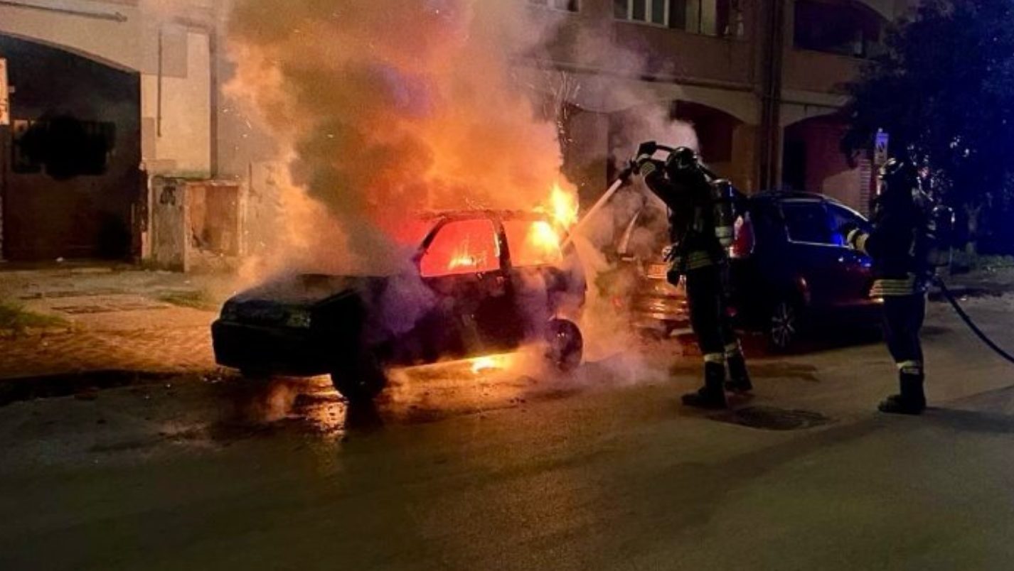 Incendio auto Benevento